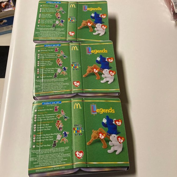 McDonald's Ty Beanie Babies "Legends" Chilly, Humphrey & Peanut - New Unopen - Picture 5 of 13